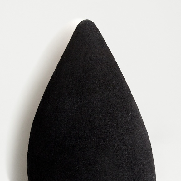 New JCREW Black High-heel Tall Boots Suede - Picture 4 of 4